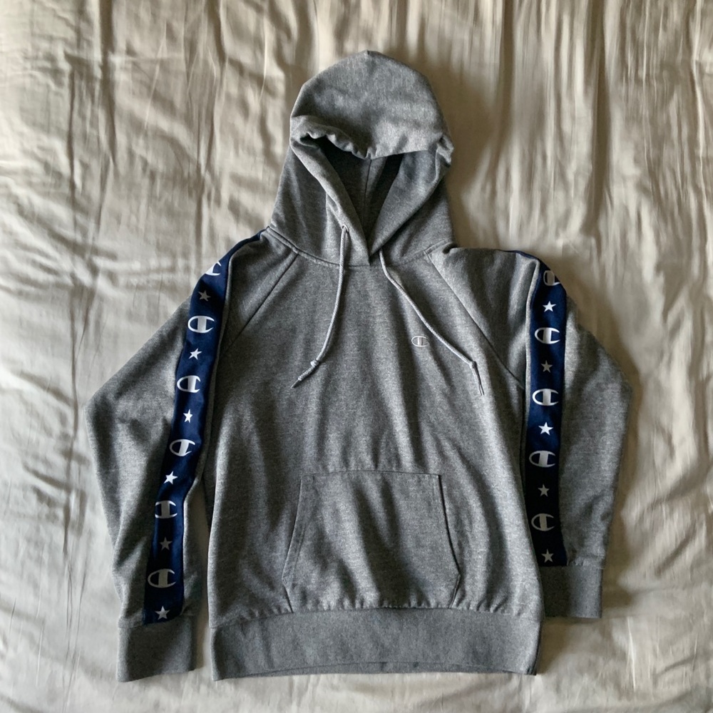 Gray Champion Stripe Sweatshirt